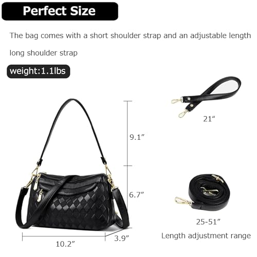 Bolso Hobo Acolchado para Mujer en Cuero PU miniatura 5