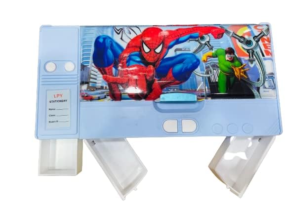 chikly Jumbo Plastic Magnetic Pencil Box with Sharpener for Kids | Cartoon Pencil Box for Boys and Girls | Stationary Pencil Organizer for Girls/Birthday Gift/Return Gift (Spider Man) (B0CP65L9JK) Amazon Price History, Amazon Price Tracker