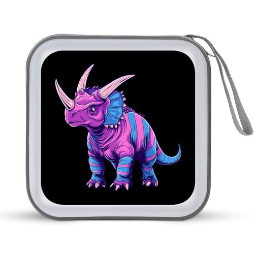 Bisexual Dinosaur CD Case Portable DVD Holder Storage Organizer for Home Travel