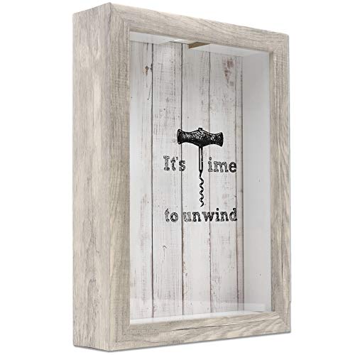 Lawrence Frames Shadow Boxes Wine Cork Holder, 9x12, Natural