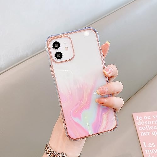 Coque antichoc pour iPhone X XS XR transparente rose avec protection renforcée contre les chutes