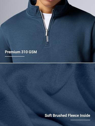 Image of XYXX IntelliSmooth Pulse Relaxed Fit Half-Zip Sweatshirt For Men