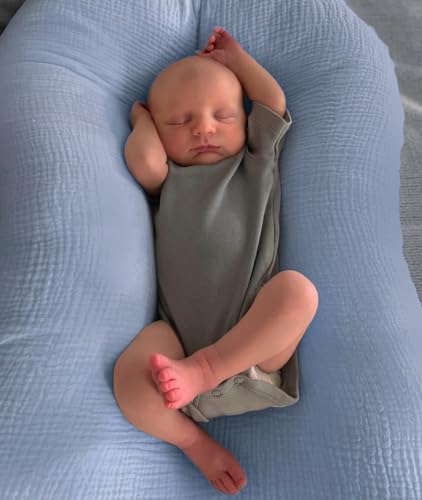 Image of guruixu Muslin Baby Lounger Cover 2 Pack, 100% Cotton Infant Lounger Cover, Soft & Breathable Replacement Slipcover, Compatible with Snuggle Me Newborn Lounger (Tradewinds,Tradewinds Check)