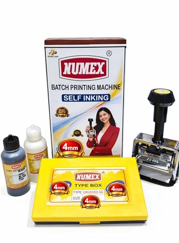 Image of NUMEX Gold 4MM Precision Batch Coding Machine for 3-5KG Packs | Ultra-Fast Manual Coding, Solid Steel Body, Hard Rubber Type | AI Verified | Since 1976