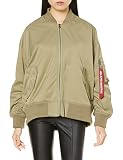 [アルファインダストリーズ] アウター ライトMA-1 中綿なし レディース OLIVE S