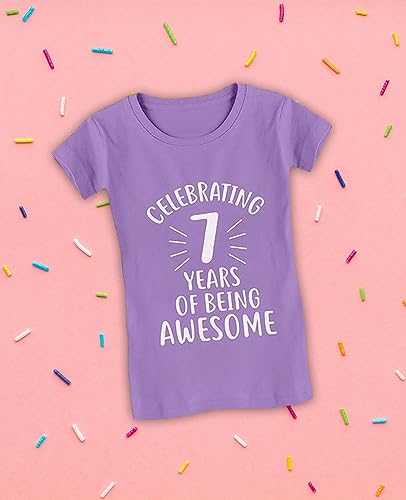 Tstars 7th Birthday Shirt Girl Gifts for Girls 7 Years Old Kids Fitted T-Shirt4