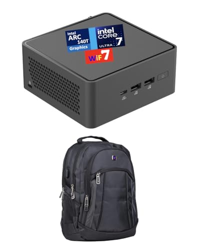 Image of ASUS NUC 15 Pro AI Business Mini Desktop (Intel Ultra 7-255H, Intel Arc 140T, 32GB DDR5, 8TB PCIe SSD, 2 Thunderbolt 4, WiFi 7, Bluetooth 5.4, 120W PSU, RJ-45, 2 HDMI, Win 11 Home) w /Premium Backpack