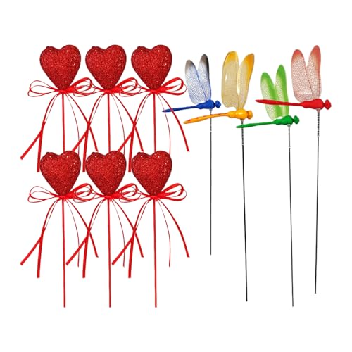 para jardín - Decoración para jardín - Soportes para macetas con Forma de corazón - para jardineros Interiores y Exteriores DIY Caminos Cortos Balcones cumpleaños Festivos