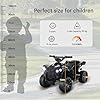 MAMIZO 6V Kids Electric Ride on Car, ATV Quad Bike with MP3 Music Player, Trumpet and LED Lights, USB Charging, Children Vehicle Quad Electric Car 3-5 km/h, for 3 Years Old Boys Girls, Black #1