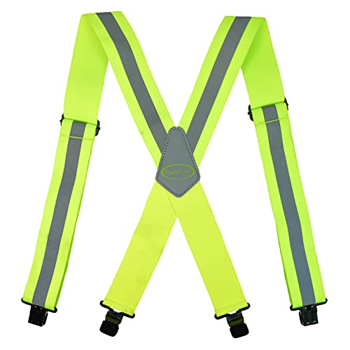 Image of MELOTOUGH Men's Suspender 2 inch Wide Partial Elastic Strap for Jeans Pants