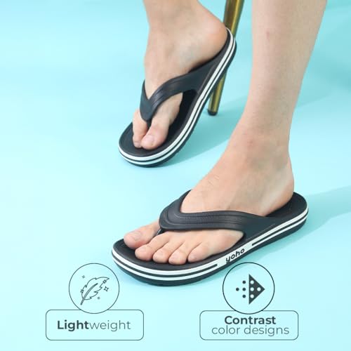 Image of YOHO Grip Orthopedic Slippers for Men | Waterproof Monsoon Footwear | Footpharma Footbed & TripleDense Foam | Anti-Skid Chappals