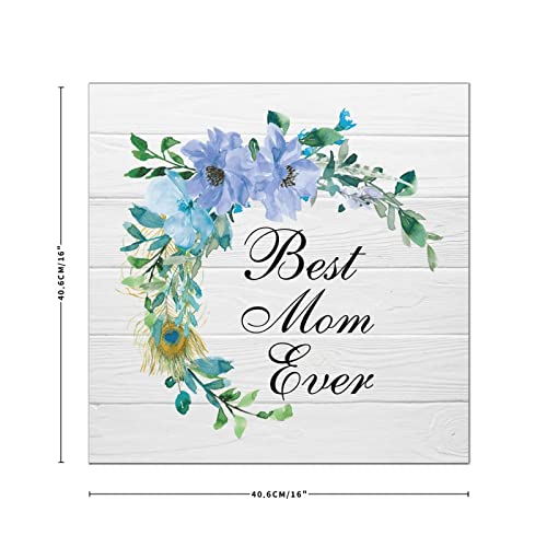 Panneau mural en bois Best Mom Ever cadeau de fête des mères originale