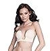 Selente My Secret Reggiseno Invisibile Adesivo/Coppe in Silicone Push-up per Abiti scollati, Coppe A-E, Beige Plunge, B