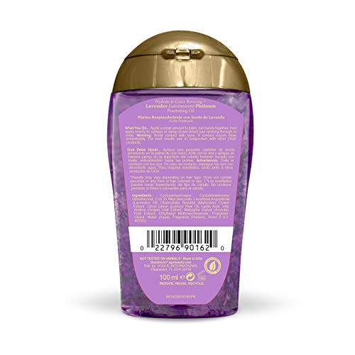 Ogx Hydrate & Color Reviving + Luminescent Platinum Penetrating Oil, Lavender 3.3 Fl Oz #TOP1