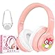 LOBKIN Kinder Kopfhörer mit Tasche, Kopfhörer Kabellos und Kabel Bluetooth für Kinder mit ANC Aktiver Geräuschunterdrückung, Faltbar Einstellbar Over Ear Kopfhörer Kinder für Schule, Reisen