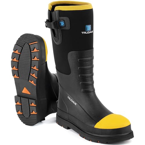Trudave Steel Toe Rubber Boots for Men