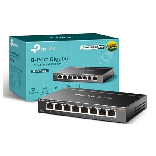 TP-Link 8 Port Gigabit Switch | Easy Smart Managed | Plug & Play | Desktop/Wall-Mount | Sturdy Metal w/ Shielded Ports | Support QoS, Vlan, IGMP and LAG (TL-SG108E)