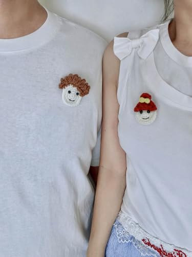 Image of Crochet Handmade Kawaii Brooch for Backpacks Clothing Jackets Hats, Cute Pins for Women Girls