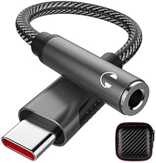iMangoo USB C to 3.5 mm Jack Adapter, Type C to 3.5mm Headphone DAC Mic Aux Digital Audio Earphone Adaptor for Samsung A53 A33 M53 S20 FE S22 Ultra Z Flip 4 OnePlus Pixel 6a 7 7 Pro Pad Air 4 Mini 6