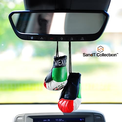 Mexico Country Flag Mini Boxing Gloves - Hanging Punching Gloves by SandT Collection - Used condition - Image 3
