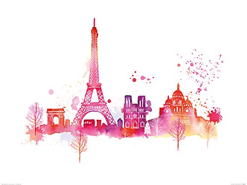 The Art Group Summer Thornton (Paris Skyline) -Art Print 60 x 80cm, Paper, Multicoloured, 60 x 80 x 1.3 cm