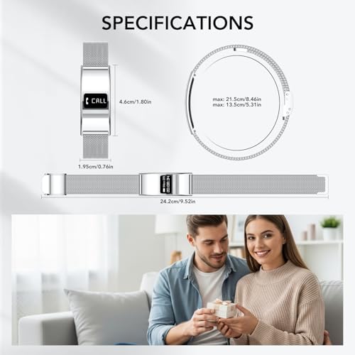 Smartwatch Damen Fitness Tracker Armband: Damenuhr Fitnessuhr Smart Watch mit Herzfrequenz HRV SpO2 Schlaf Monitor Sportmodi Schrittzähler 5ATM Wasserdicht Leicht Slim Digital band für iOS Android