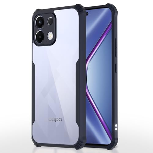 Image of Outlouders Back Cover for Oppo K13 5G | Ultra Hybrid Transparent | Full Camera Protection | Raised Edge | Crystal Clear Bumper Case(Blue)