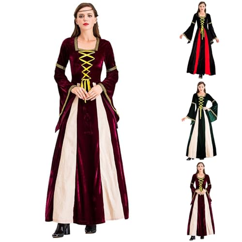 Vestido medieval para mujer estilo gótico y steampunk ajustable 2