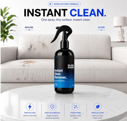 Image of Instant Stain Remover Pro Spray, Rapid Action Formula, Multi-Surface Cleaner for Car, Sofa, Kitchen and Fabric, 300 ml (PACK OF 2)