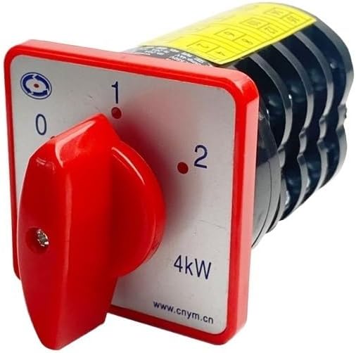 3 Position Rotary Cam Switch 20A 4 Pole 4kw Universal Changeover Selector Silver Contact