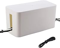 Vista 1 de Cable Management Cord Cover Wire Hider Box Concealer Organizer Protector System for Home Theater Entertainment Center Office School (Mini,White)