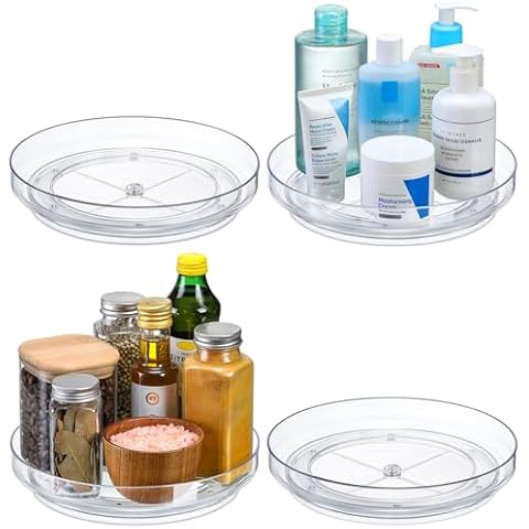 LANDNEOO Set of 4 Non-Skid Lazy Susan Organizers Cover