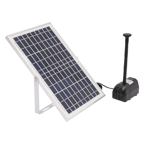 Solar Bachlaufpumpe, Solarbetriebene Teichpumpe für Gartenbrunnen, Wasserfall Bachlauf, Leise Tauchpumpe mit Edelstahlfilter