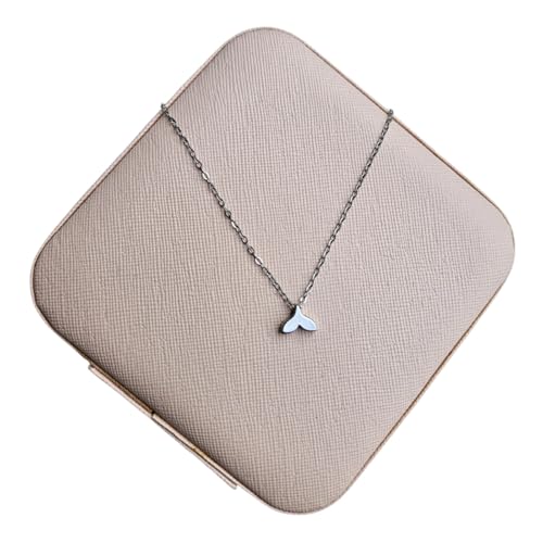 Colar Aço Inoxidável Feminino Delicado Cordão Corrente Feminina Fininha Pingente Cauda De Sereia Aço