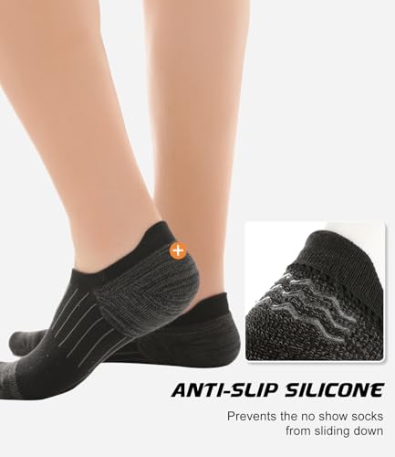 BAMBOO COOL No Show Socks Men Low Cut Ankle Short Socks for Men Casual Athletic Socks with Non Slip Grip3