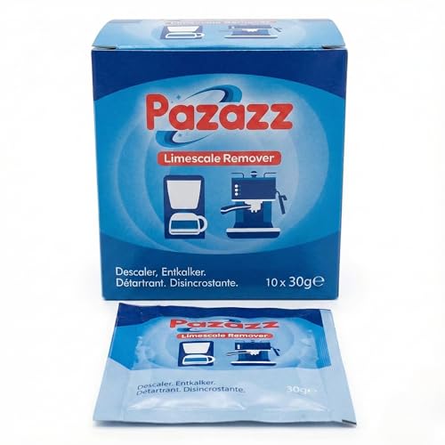 PAZAZZ Descalcificador para Cafeteras – Antical para Máquinas de Espresso como De'Longhi, Sage, Gaggia, Krups, Dualit y más – Rinde 30.000ml – Pack de 6