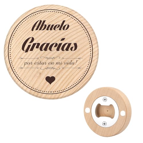 Regalo Navidad Abuelo Dia Del Padre Ideas Regalo Día De Los Abuelos Originales Regalo Cumpleaños Hombre Abrebotellas De Madera Abridor De Vino Cerveza Aniversario Regalos Jubilacion Del Nieta Nieto