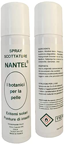 SPRAY PER SCOTTATURE - eritemi solari - punture di insetti - per ustioni superficiali e limitate (n.2 Bombolette da 75ml)