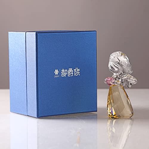 Crystal Little Angel Christmas Birthday Gifts Cherub Figurine Paperweight Decor Ornaments Art Collecible (Gold) #TOP6