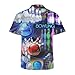 Bowling Mens Funny Hawaiian Shirts 3D Graphic Button Down Short Sleeve Tropical Holiday Beach Aloha Shirt