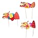 Tomaibaby 3Pcs Nouvel an Chinois Dragon Guirlande Art Artisanat Tissu Tissu Plié Dragon Garland Temps De Décoration Drôle DIY DIY Capitales Nid D' Abeille Dragon pour 2022 Nouvel an