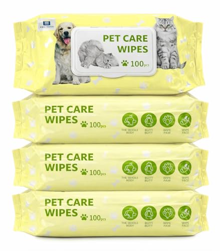 Btag Pet Grooming Wipes for Dogs &amp; Cats (14 × 18 cm) | 100 Count | pH Balanced Dry Bath | Ear, Paw &amp; Coat Cleaning | Hygiene Essentials | Non-