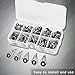 Fishing Rod Repair Kit – 80PCS 10 Sizes Fishing Rod Guide Replacement Kit with Ceramic Inserts, Stainless Steel Rod Eyelet Repair Kit for Spinning & Casting Rods, Includes Storage Case