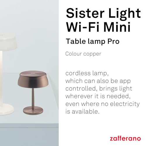 Zafferano, Sister Light Wi-Fi Mini Lamp, Cordless Rechargeable Table Lamp with Remote Control - Image 2