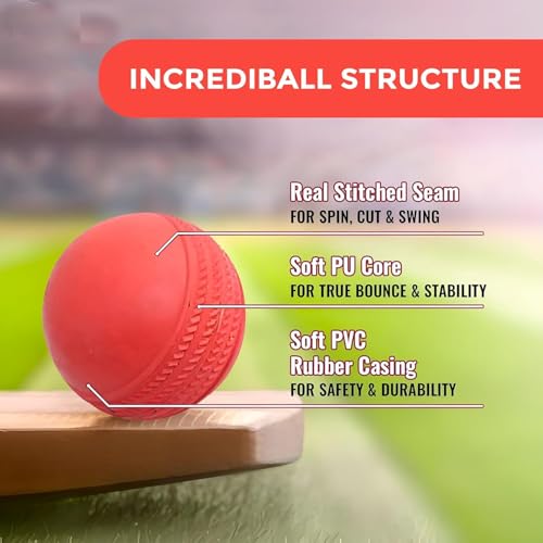 Image of Onekbhalo Onekbalo Cricket Ball (Plastic Red 80 Gram)