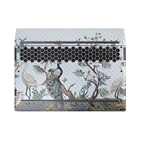 Image of MightySkins Carbon Fiber Skin Compatible with Alienware M17 R5 (2022) Full Wrap Kit - Chinoiserie Fabric | Protective, Durable Textured Carbon Fiber Finish | Easy to Apply | Made in The USA