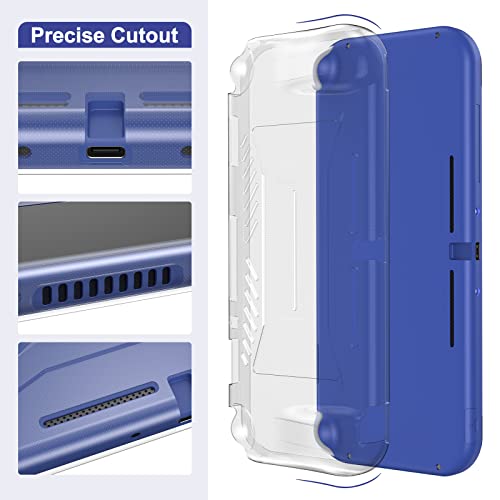 innoAura Switch Lite Case 18-in-1 Accessories Bundle for NS Switch Lite (2019), with Protective Carrying Case, Game Holder, Screen Protector & Cute Thumb Grips, Blue