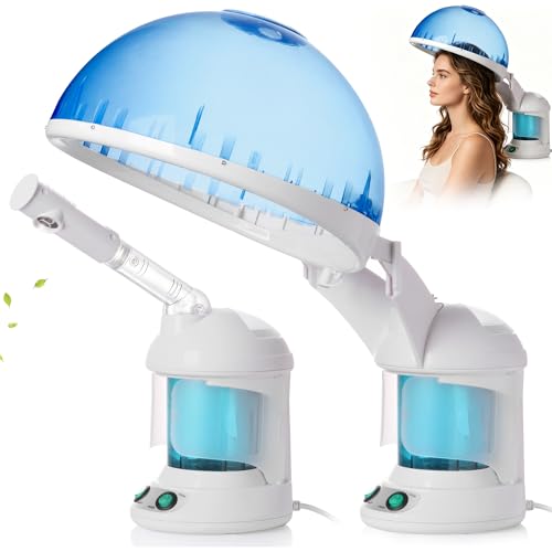 ZENY 3-in-1 Portable Facial Steamer and Hair Steamer, Humidifier, Nano Ionic Face Steamer for Acne Blackhead, Unclogs Pores, Spa Quality