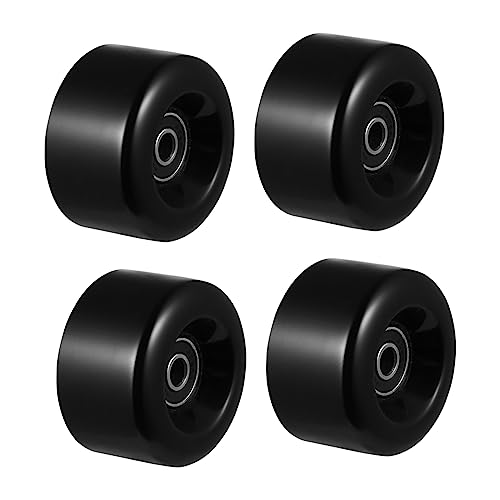 Abaodam Skating Accessory Wheel Replacement: 4 High-elastic Pu Wheels for Double-row Roller Skates