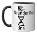 Double Helix Neanderthal DNA Genetic Design Ceramic Mug, Black/White